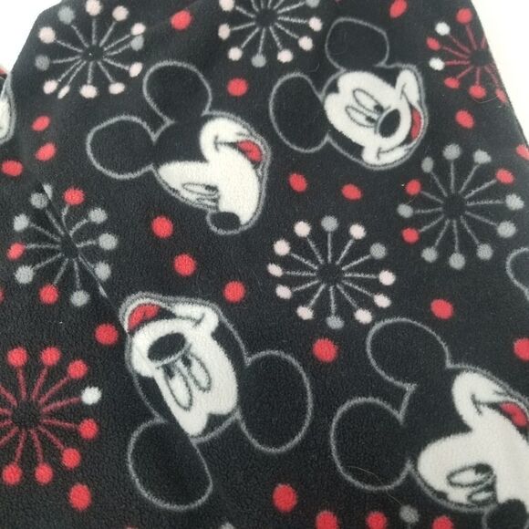 Cute black white red warm fleece Mickey Mouse jammie pants or day fleece pants. - Picture 8 of 13